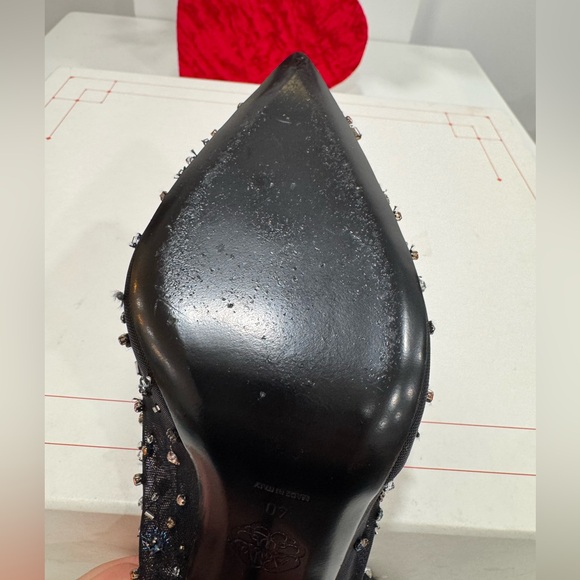 Alexander McQueen Crystal Embellished Mesh 90mm Stiletto Boots - Picture 11 of 14